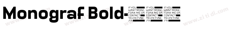 Monograf Bold字体转换